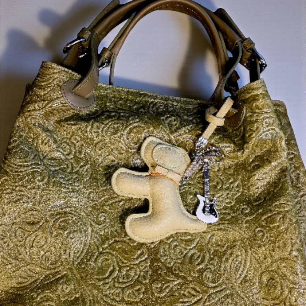 Elegant Olive Green Stella Bianca Italian Satchel NWOT - Picture 3 of 15